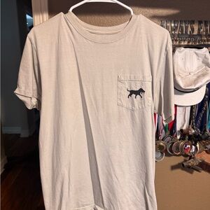 Men's Beige T-Shirt with Pocket